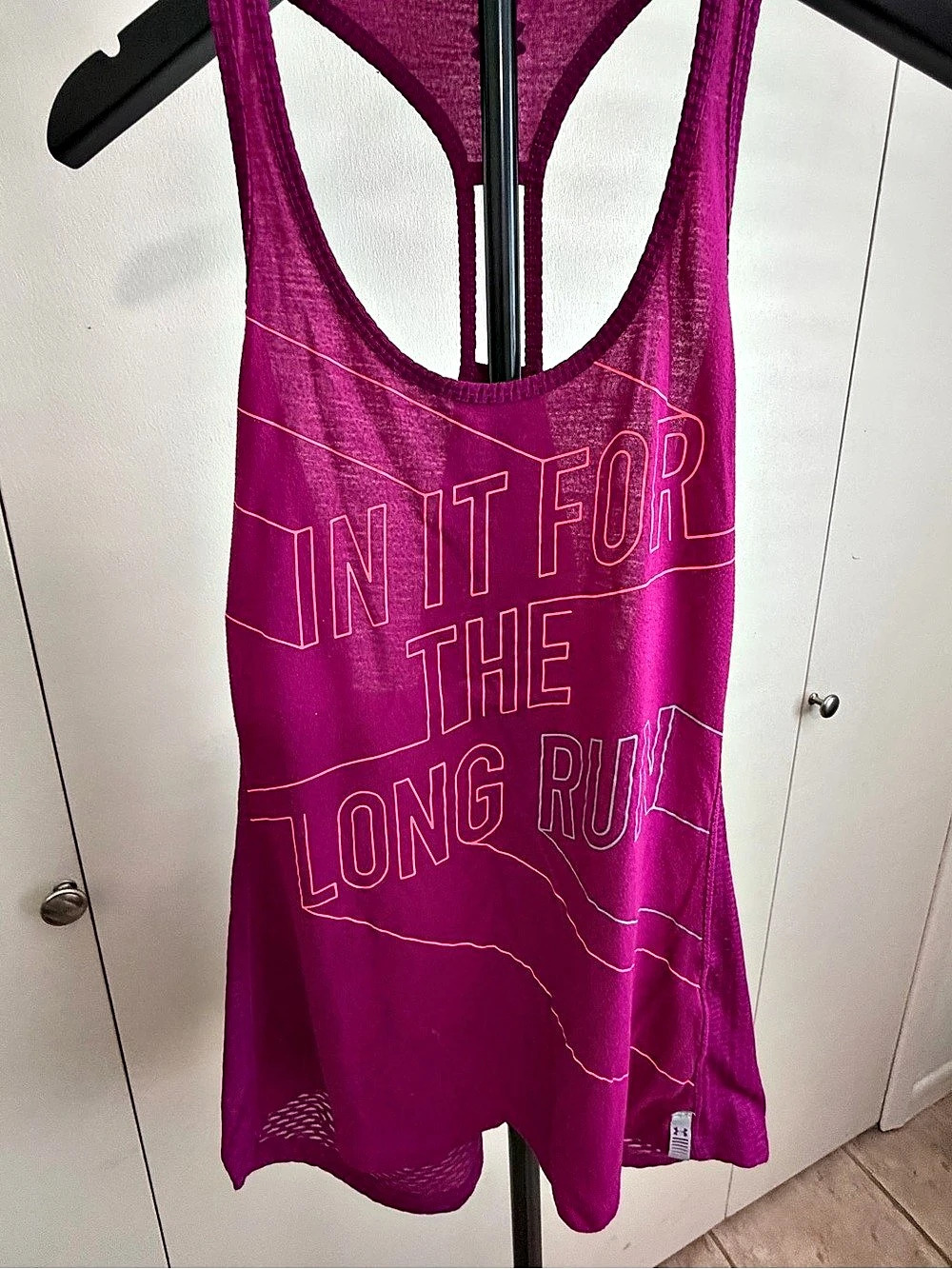 Under Armour In It For The Long Run Tank Top Pink